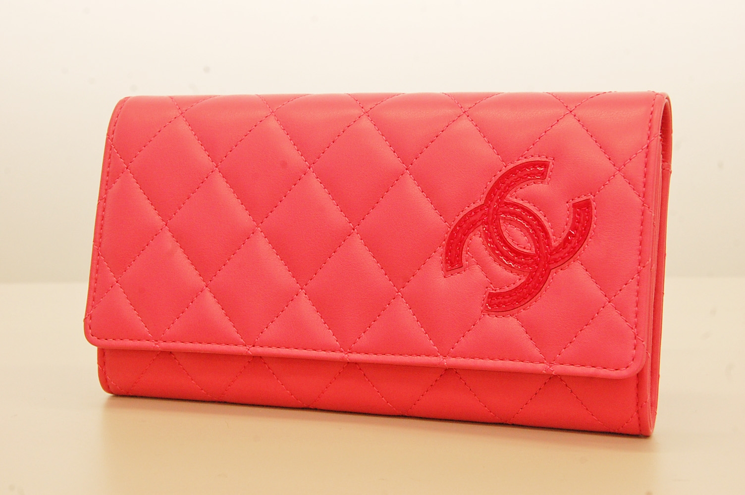 CHANEL【シャネル】財布 シンプリーCC マトラッセ フラップロングウォレット 画像1