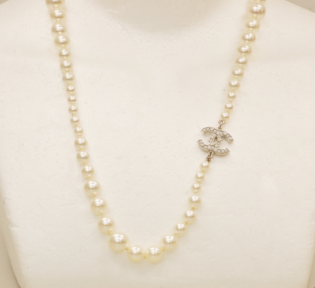 CHANEL【シャネル】GP パール調 ネックレス 画像1