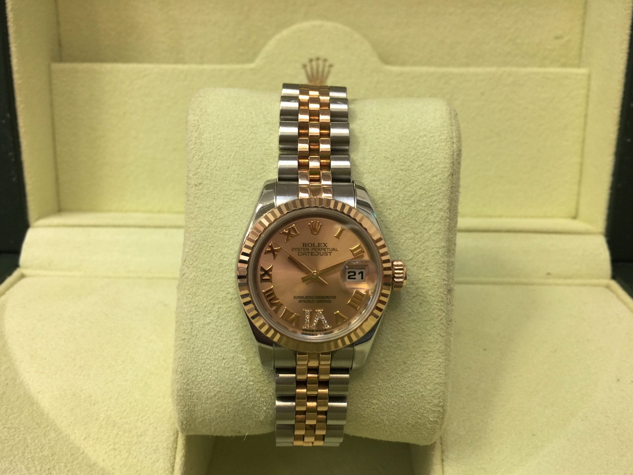 ROLEX 179171 ピンクローマ 6ダイヤ 画像1