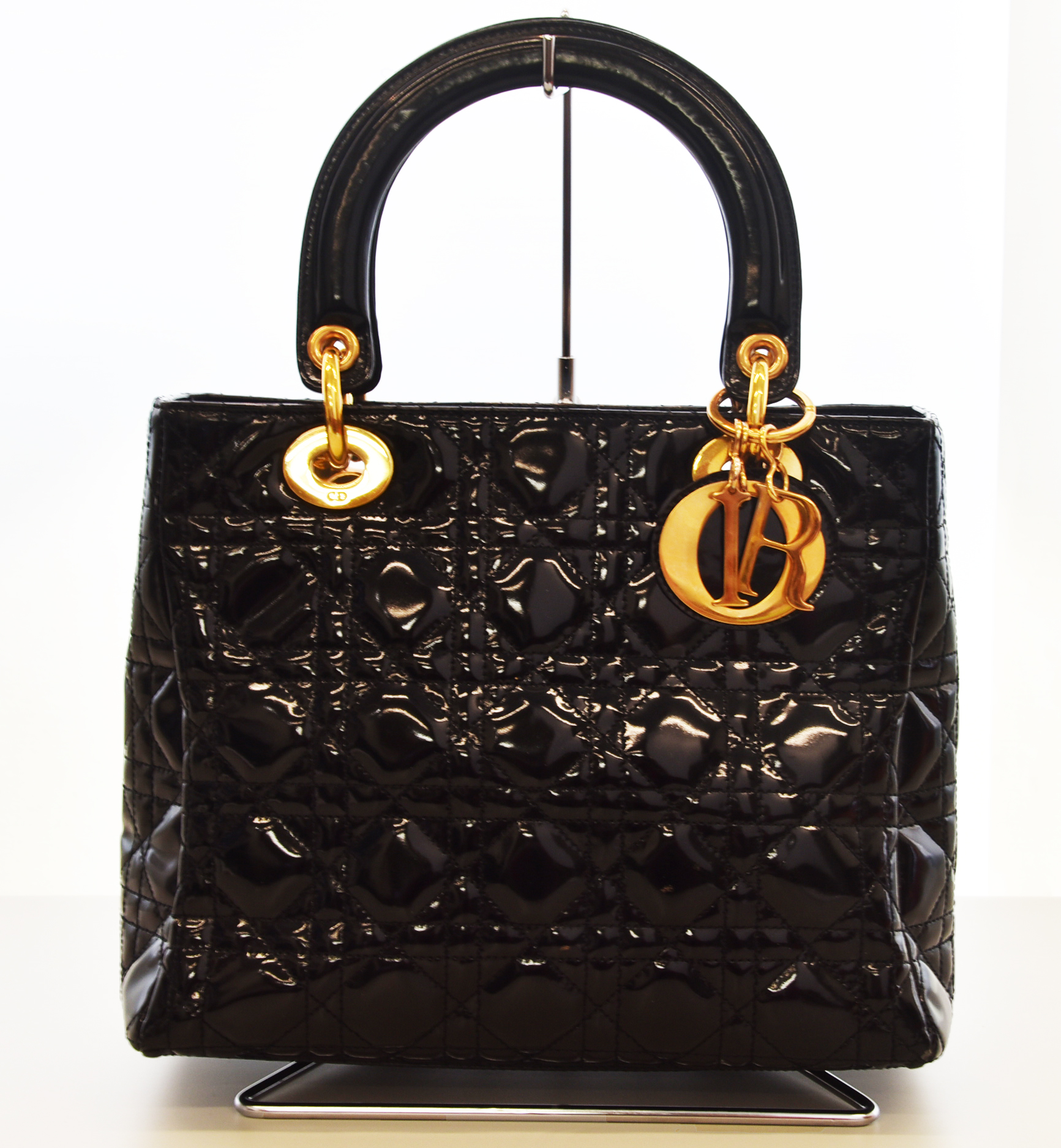C.Dior【クリスチャンディオール】エナメル レディディオール 画像1