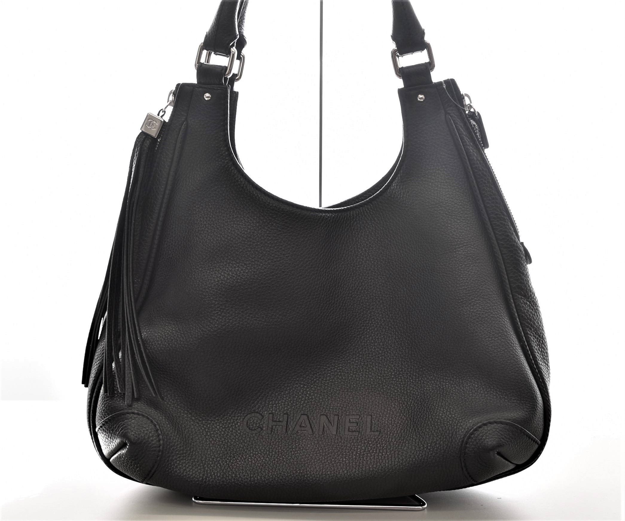 CHANEL【シャネル】型押し ハンド バッグ 画像1