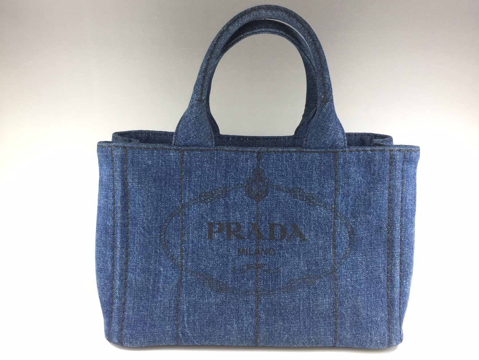 PRADA【プラダ】デニム カナパトート バッグ 1BG439 画像1