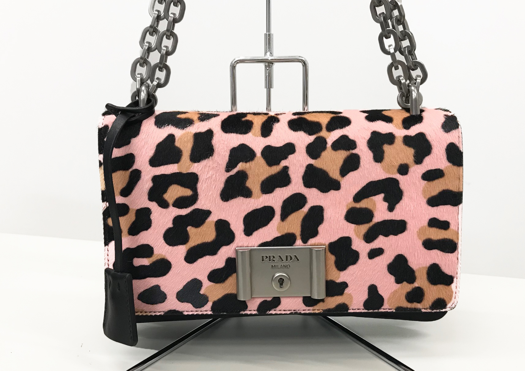 PRADA【プラダ】ハラコ ナイロン チェーン バッグ 1BD009 画像1