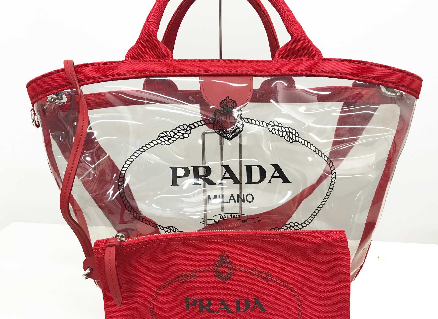 PRADA【プラダ】ビニール プレックス ハンドバッグ 画像1