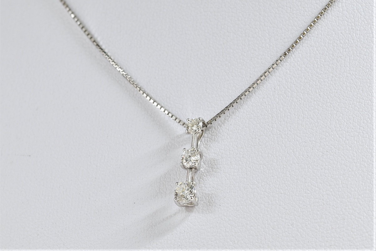 Pt850/900 ダイヤモンド ネックレス 画像1