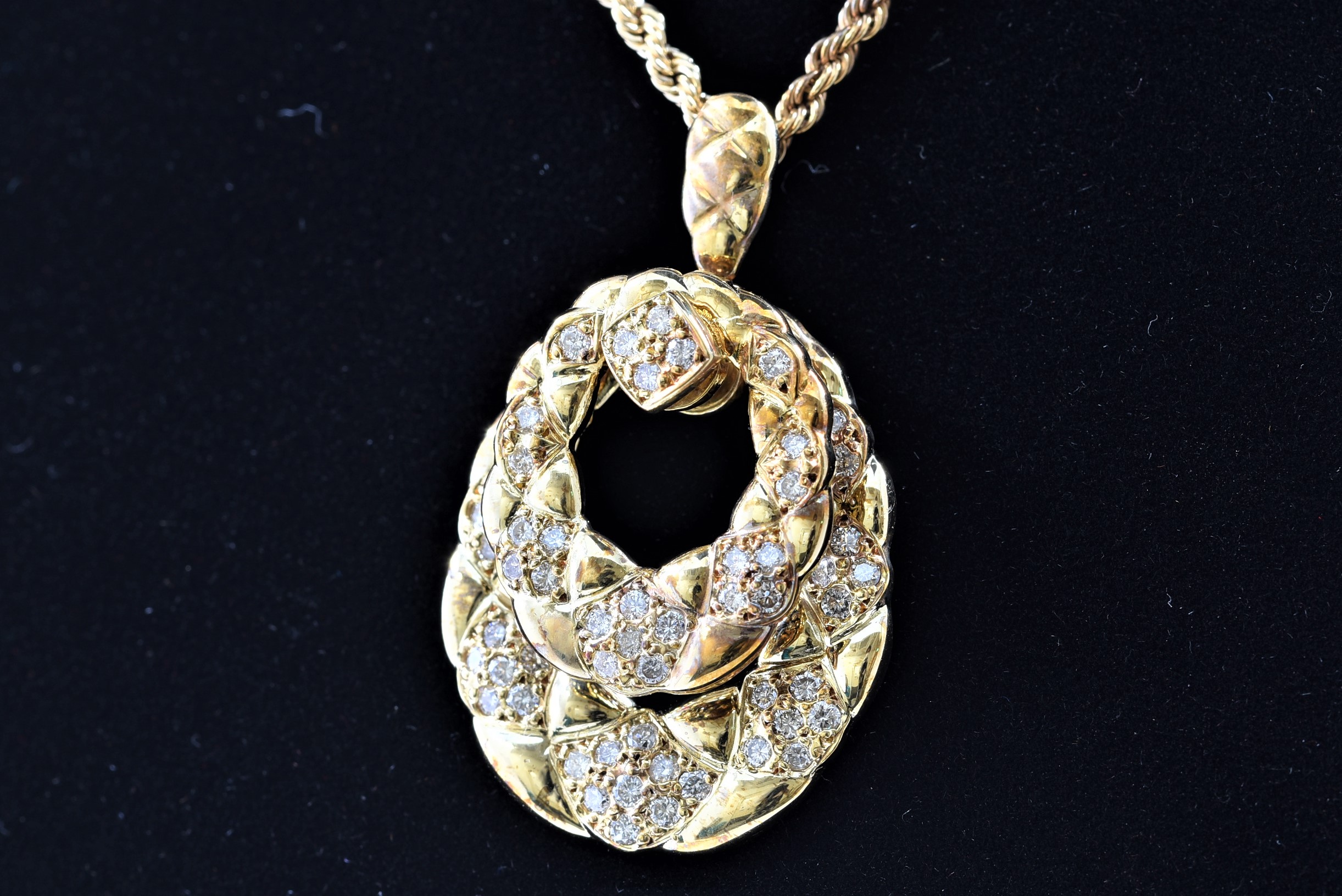 K18 18金 ダイヤモンド ネックレス 画像1