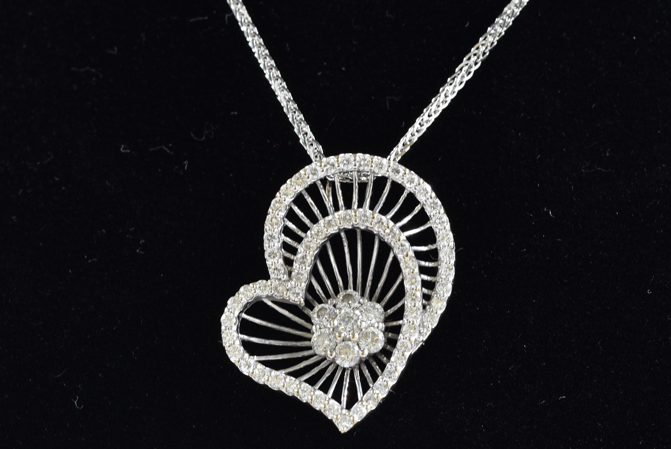 K18WG ダイヤモンド ネックレス 画像1