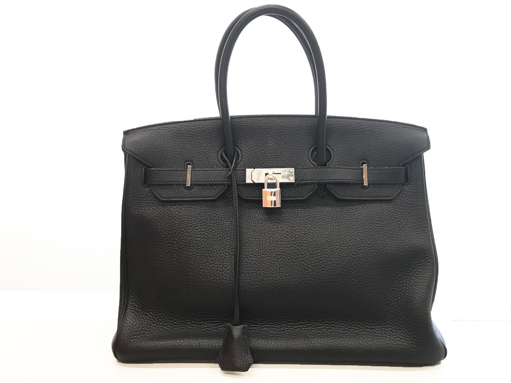 HERMES【エルメス】 バーキン35 黒 SV金具 ハンドバッグ 画像1