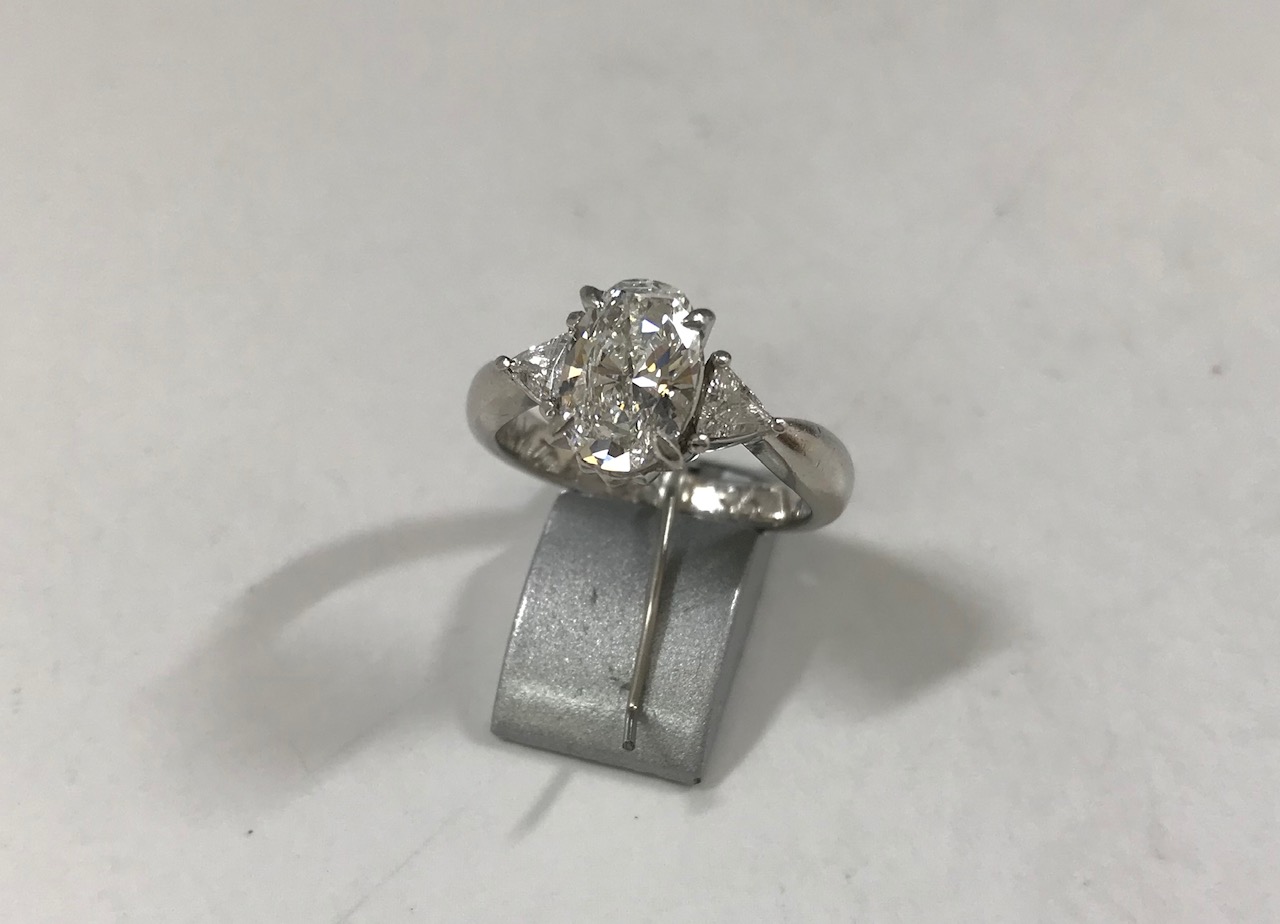 Pt900 ダイヤモンド 立爪 指輪 画像1