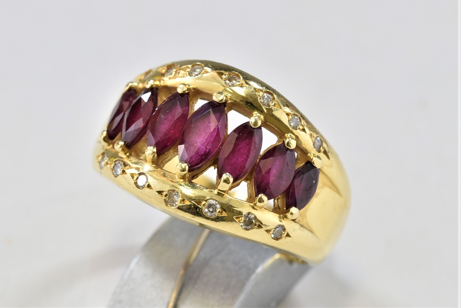 K18 18金 ルビー ダイヤモンド 指輪 リング 画像1