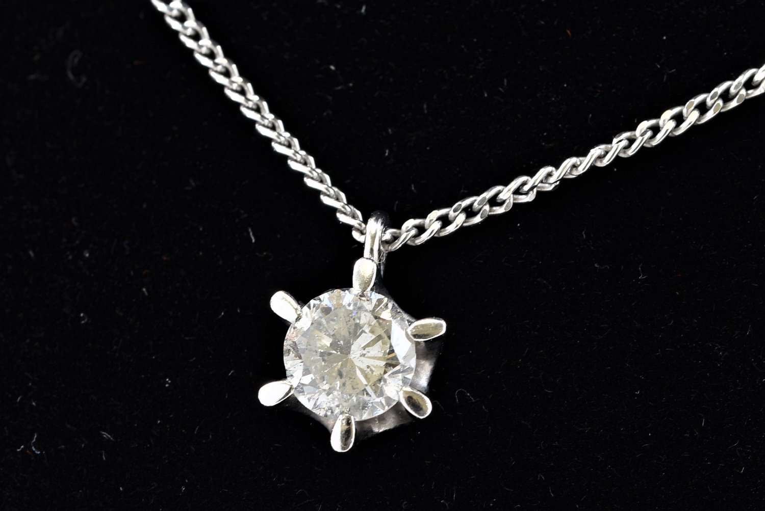 Pt850/900 プラチナ ダイヤモンド プチネックレス 画像1