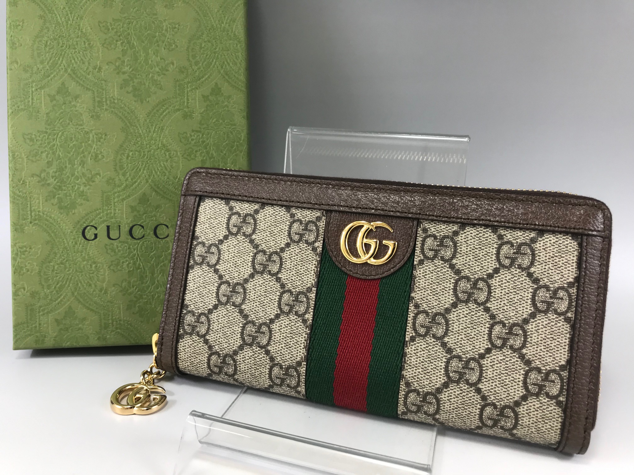 GUCCI【グッチ】GGスプリーム ラウンドファスナー付き長財布 523154 画像1