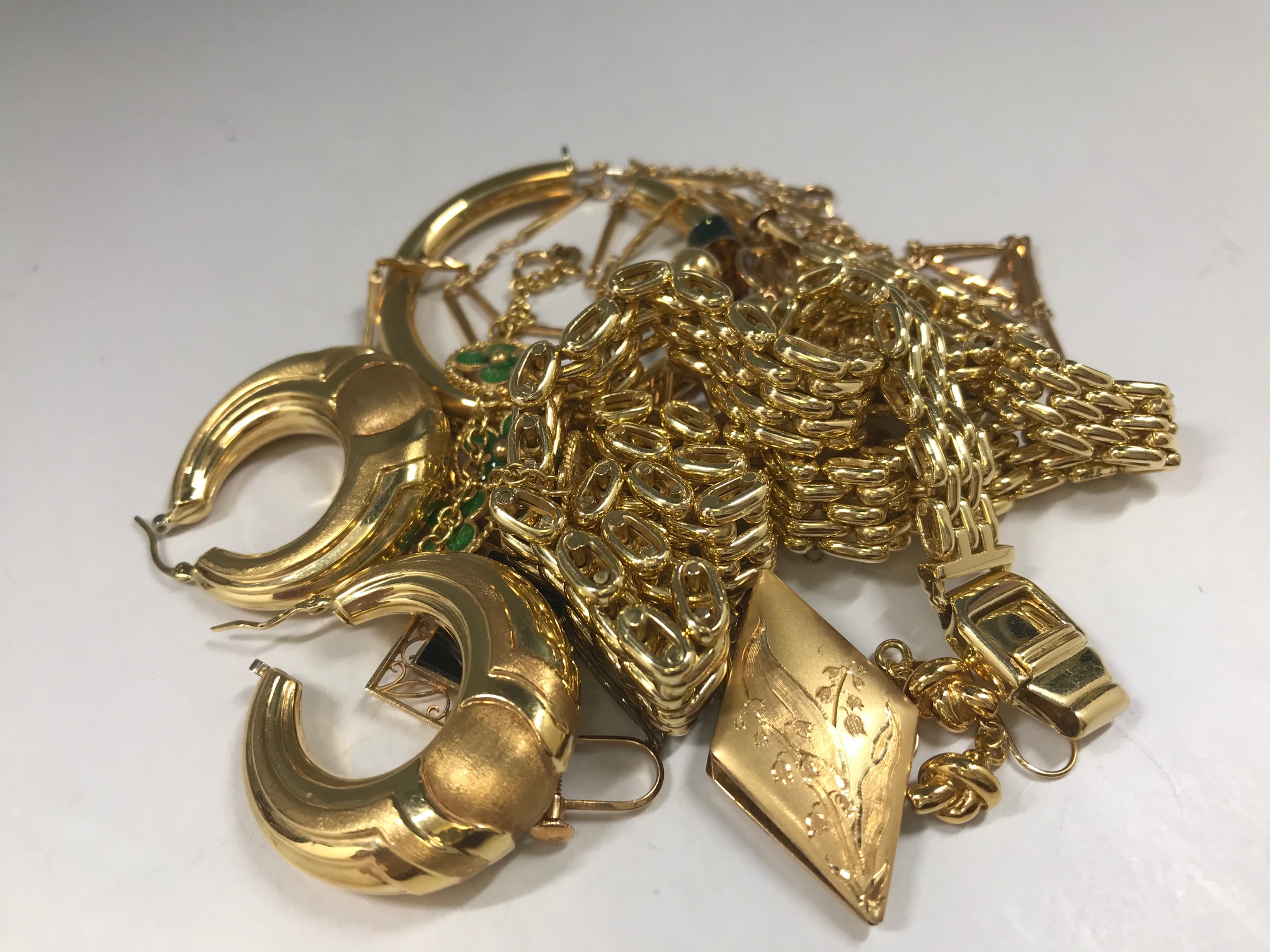 K18 18金 ネックレス 指輪 ピアス ペンダントトップ 山 画像1