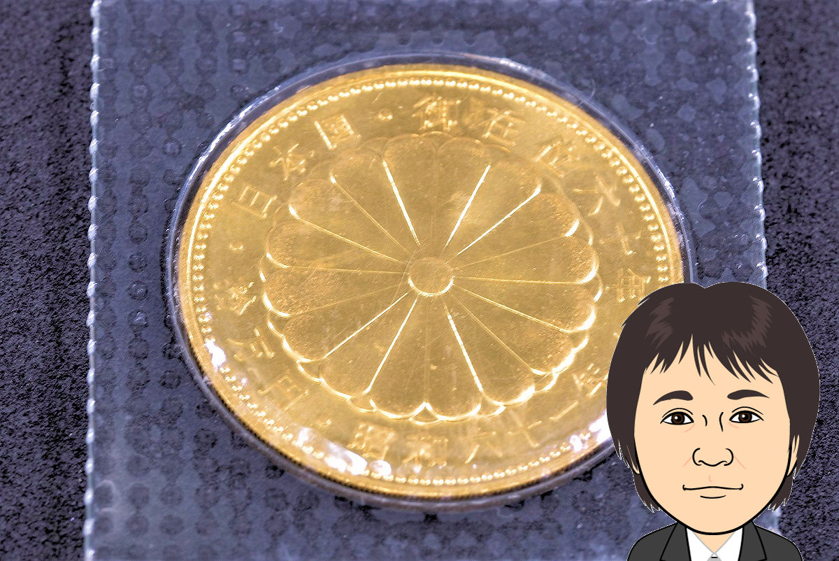 天皇陛下御在位60年記念 10万円金貨 純金製 画像1