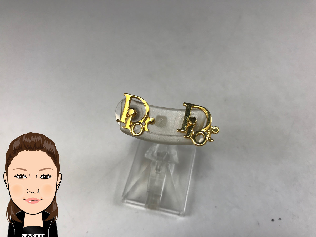 Christian Dior 【クリスチャンディオール】 ロゴ GP ピアス 画像1