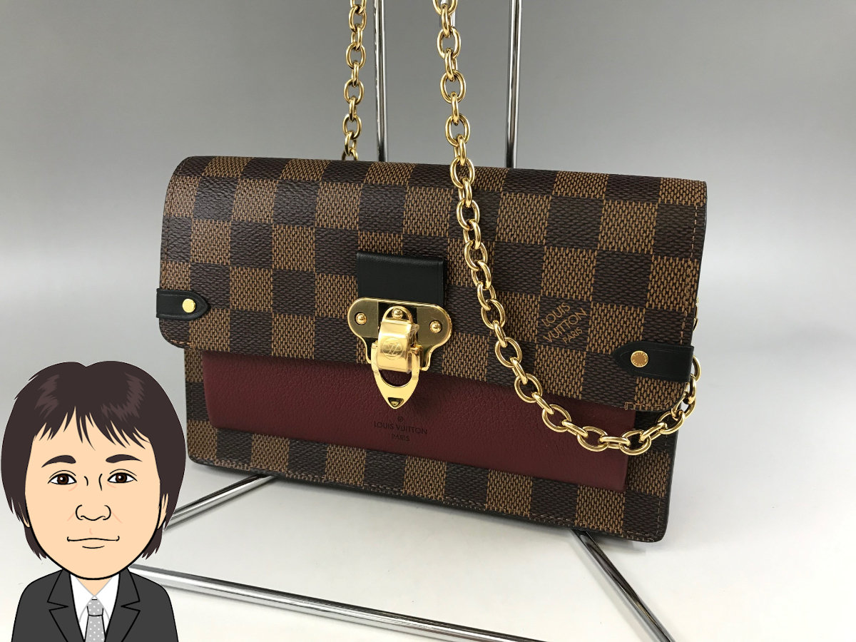 LOUIS VUITTON 【ルイヴィトン】 ダミエ ポルトフォイユ・ヴァヴァンチェーン ボルドーノワール チェーンウォレット 画像1