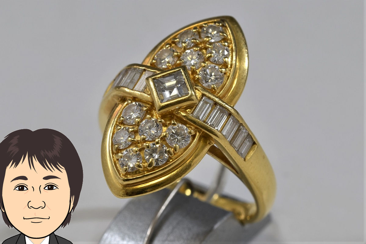 Christian Dior 【クリスチャンディオール】K18 18金 ダイヤモンド 指輪 画像1