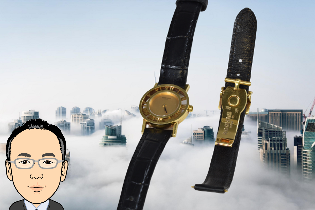 ROCHAS 【ロシャス】 K18(18金)/レザーベルト 時計 画像1