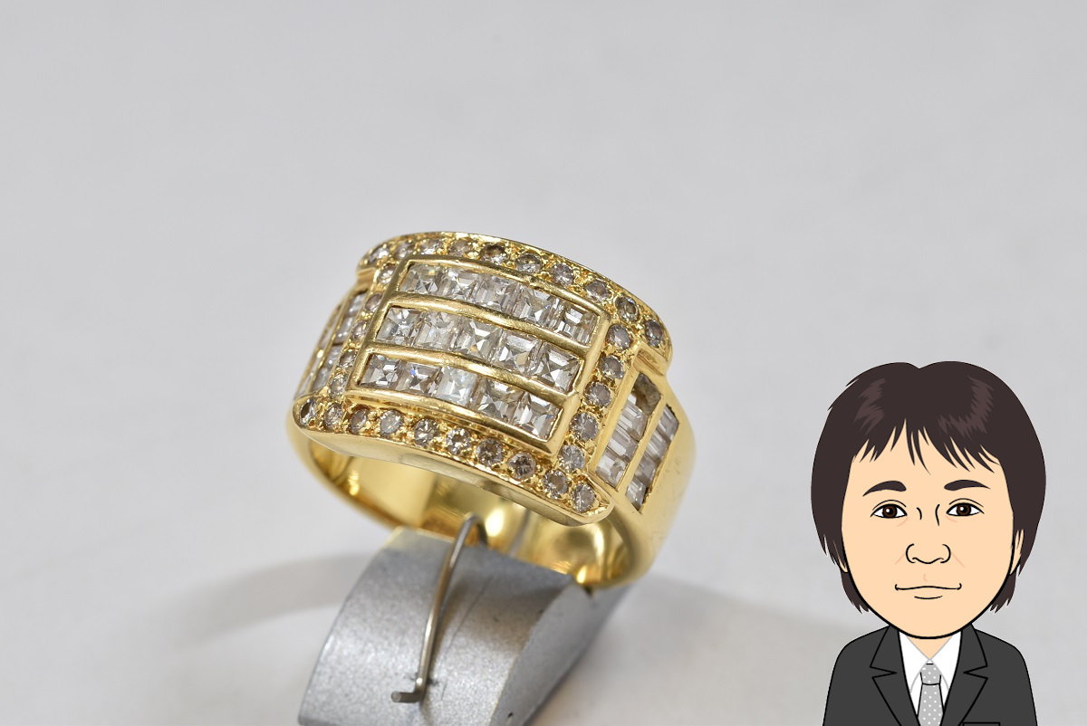 K18 18金 ダイヤモンド 指輪 画像1