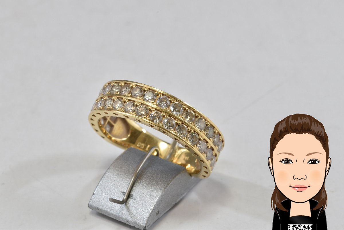 K18 18金 ダイヤモンド 指輪 画像1