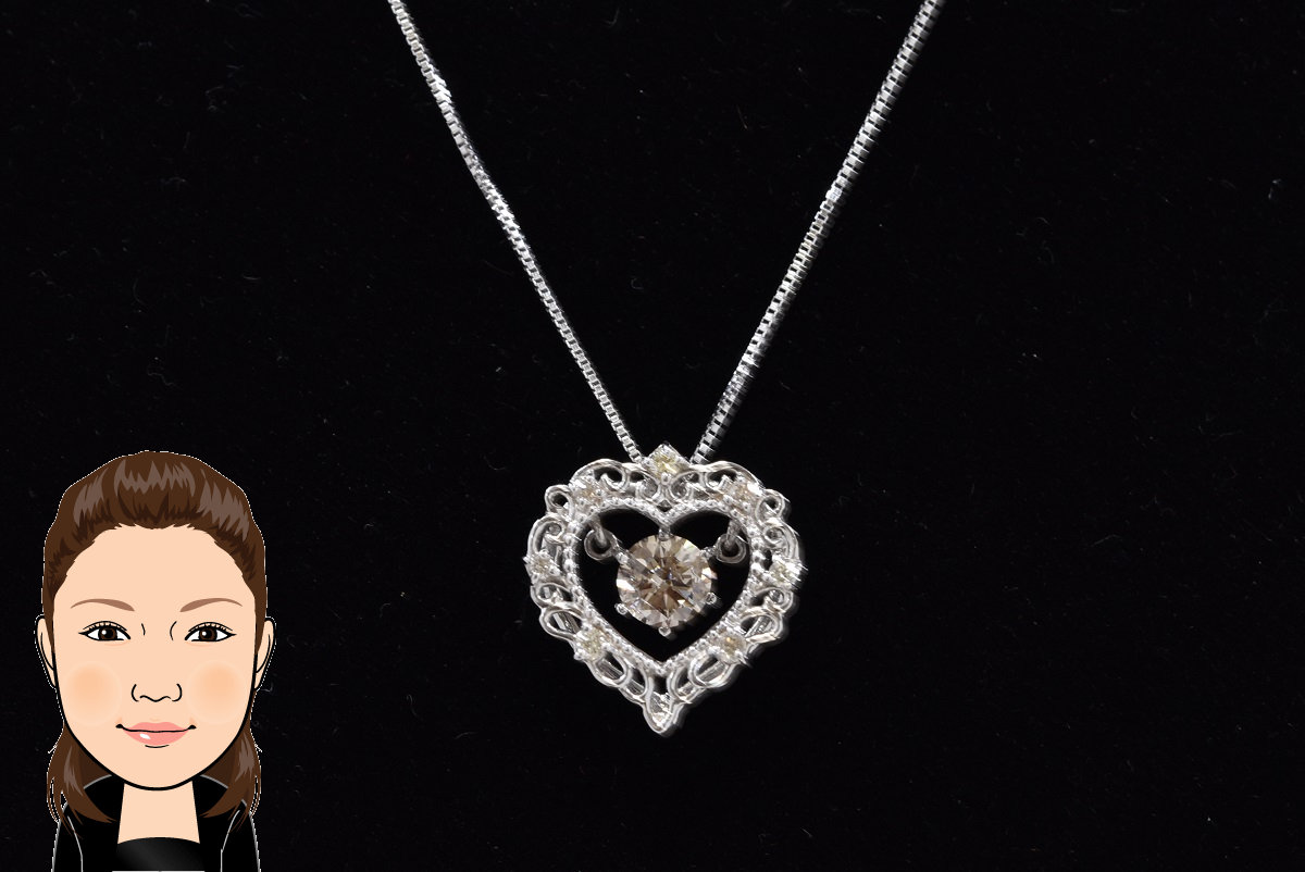 K18WG 18金 ホワイトゴールド ダイヤモンド ネックレス 画像1