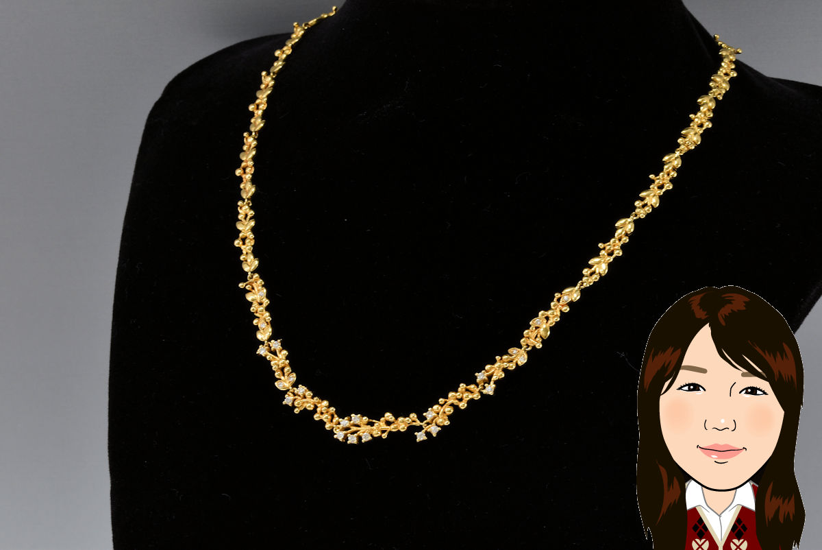 K18 18金 ダイヤモンド ネックレス 画像1