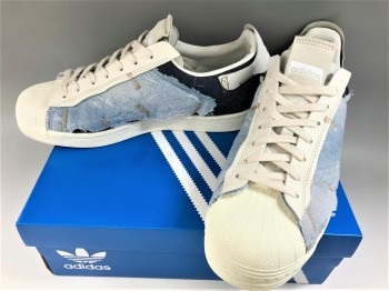 adidas【アディダス】オリジナルス スーパースター ワークショップ1 デニム スニーカー 画像1
