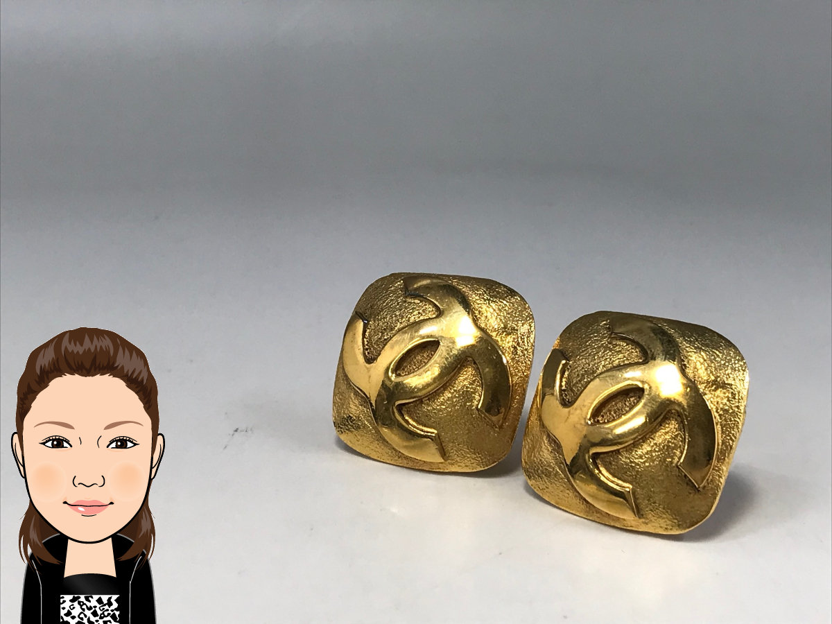 CHANEL 【シャネル】 金メッキ ココマーク イヤリング 画像1