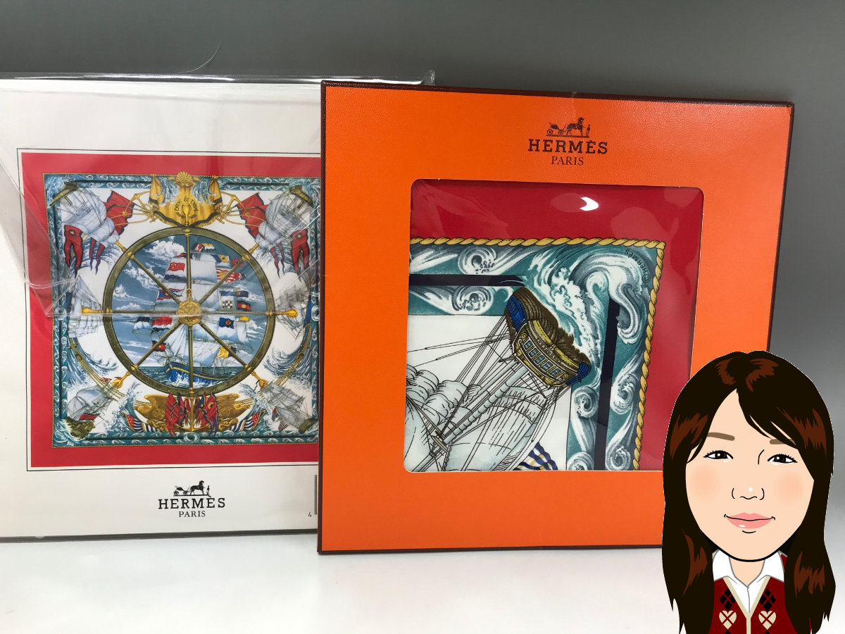 HERMES 【エルメス】 シルク 大判スカーフ 風よ吹け赤 画像1