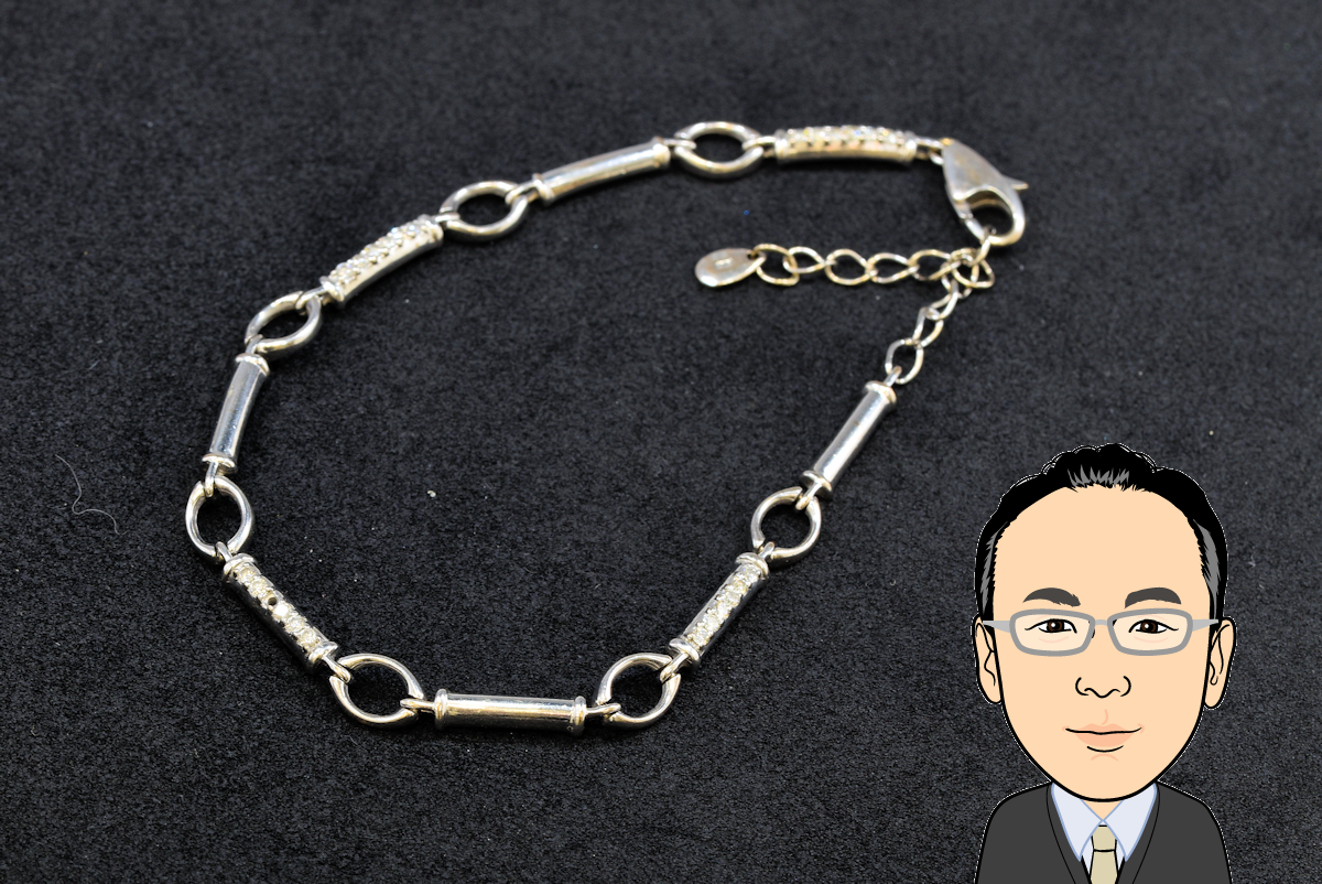 K18WG 18金ホワイトゴールド ダイヤモンド ブレスレット 画像1