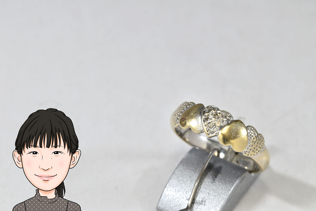 K18WG 18金ホワイトゴールド ダイヤモンド 指輪 画像1