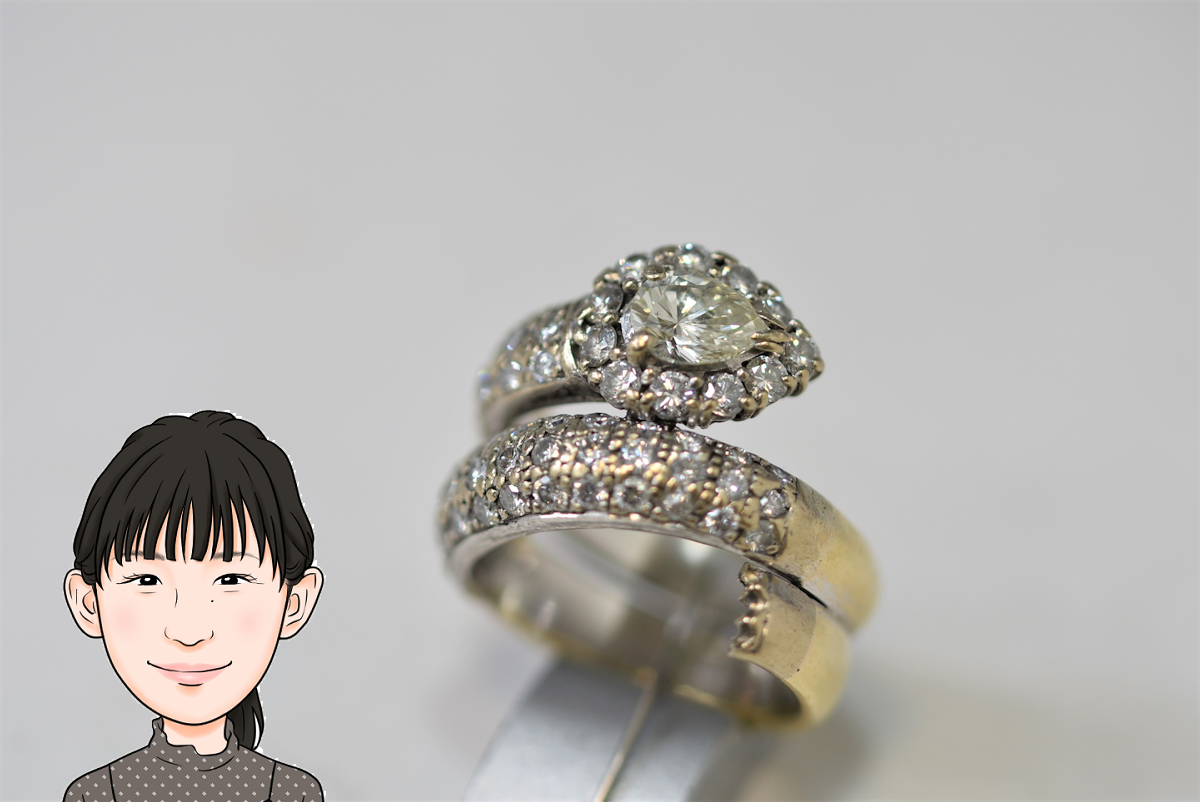 K18 18金 イエローゴールド ダイヤモンド 指輪 リング 画像1