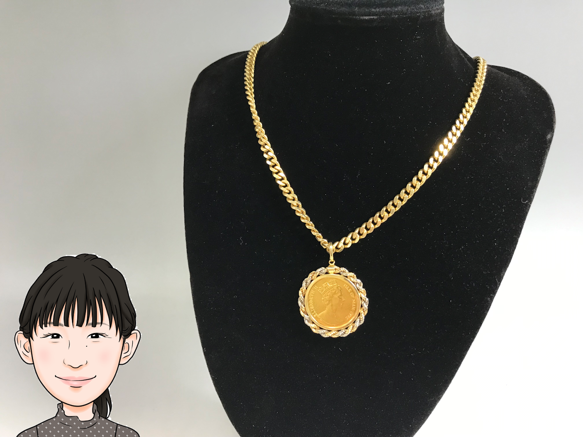K18 18金 K24 24金 マン島キャットコイン ネックレス | 大阪の