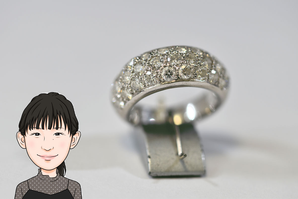 Pt900 プラチナ900 ダイヤモンド 指輪 画像1