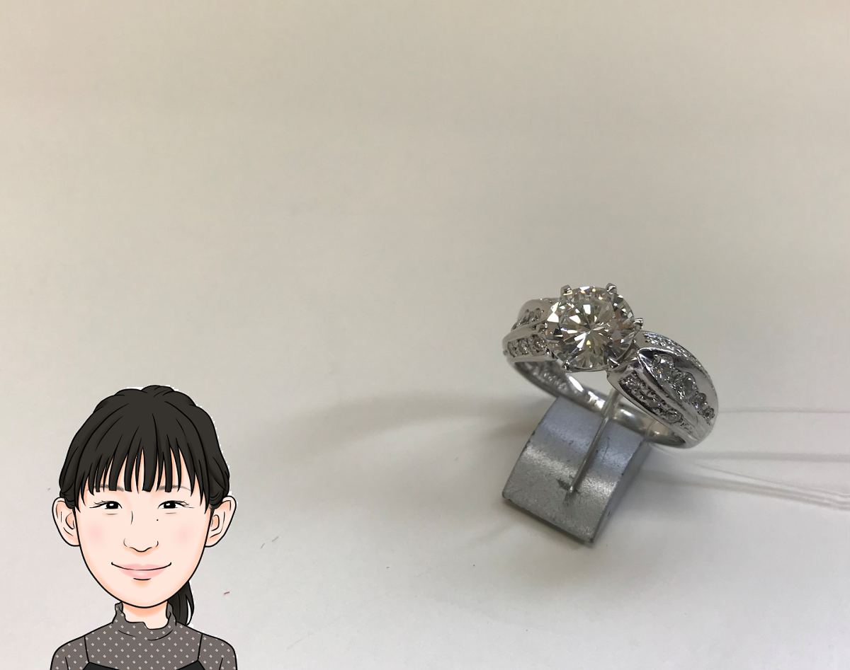 Pt900 プラチナ900 ダイヤモンド 指輪 リング 画像1
