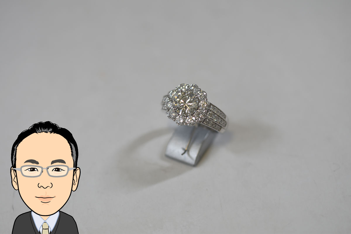 Pt900 プラチナ900 ダイヤモンド 指輪 リング 画像1