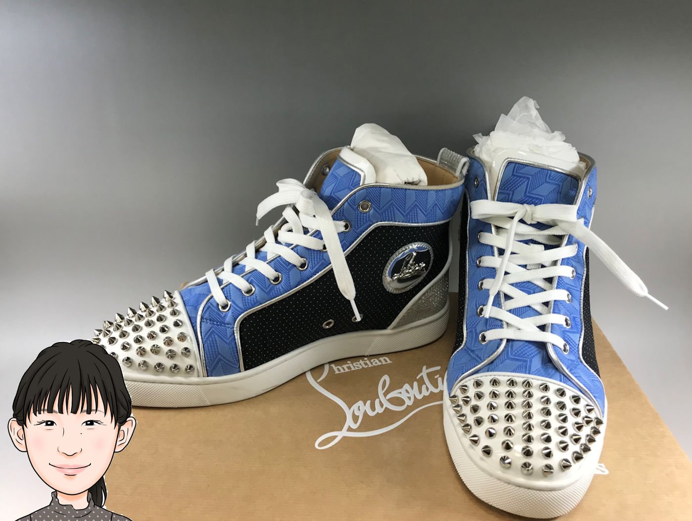 Christian Louboutin 【クリスチャンルブタン】スニーカー スタッズ ハイカット 画像1