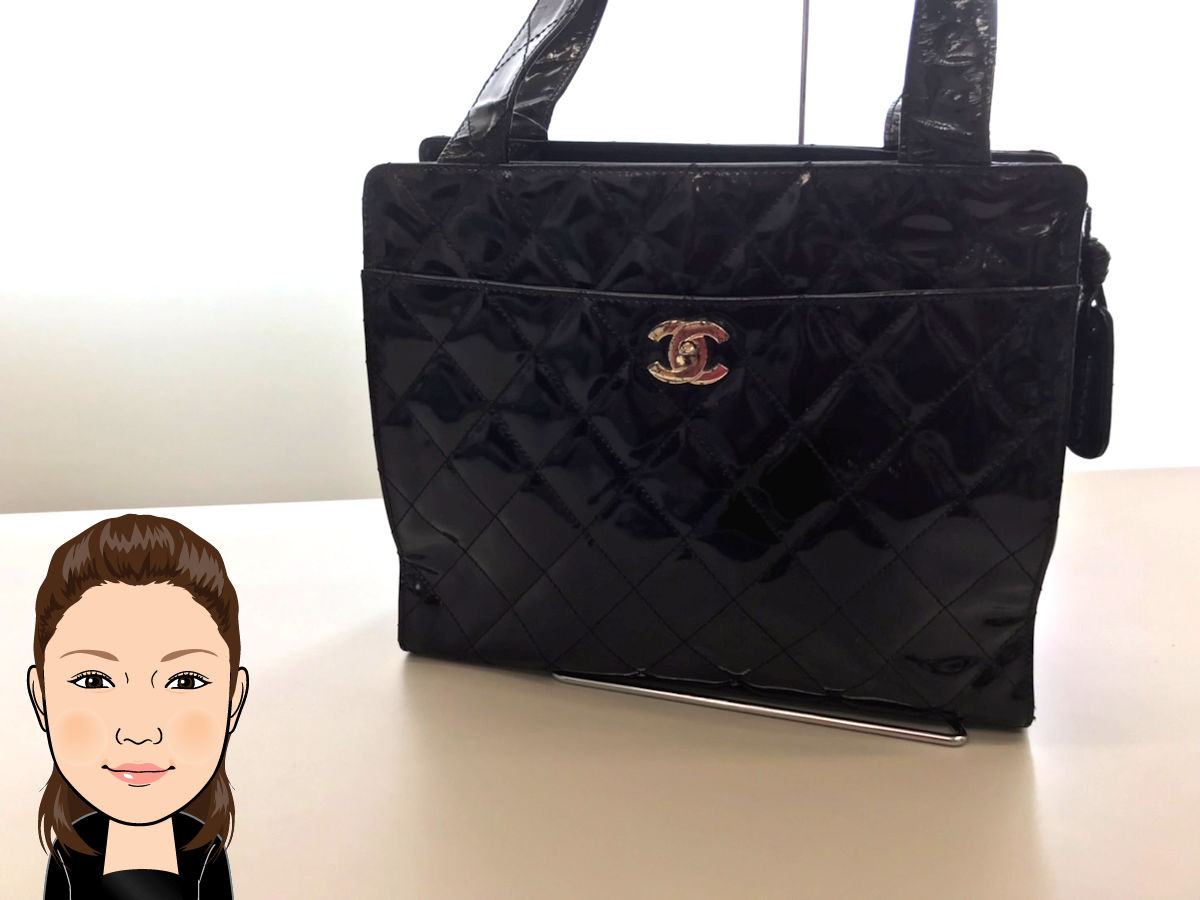 CHANEL 【シャネル】エナメル マトラッセ トートバッグ 画像1