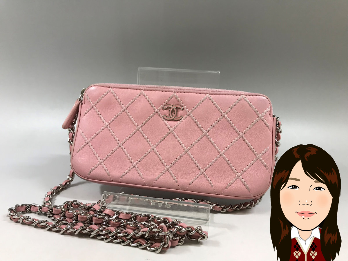 CHANEL 【シャネル】 ワイルドステッチ マトラッセ チェーンウォレット ポシェット 画像1