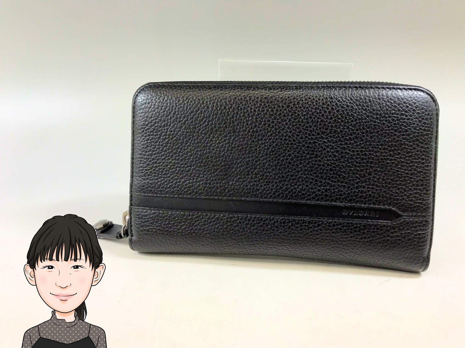 BVLGALI 【ブルガリ】 革 ラウンドファスナー長財布 画像1