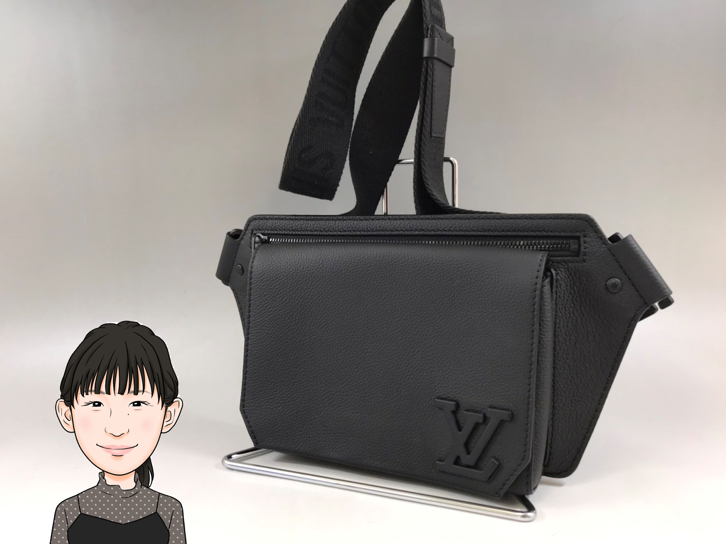 LOUIS VUITTON 【ルイヴィトン】 グレインレザー バムバッグNV 画像1
