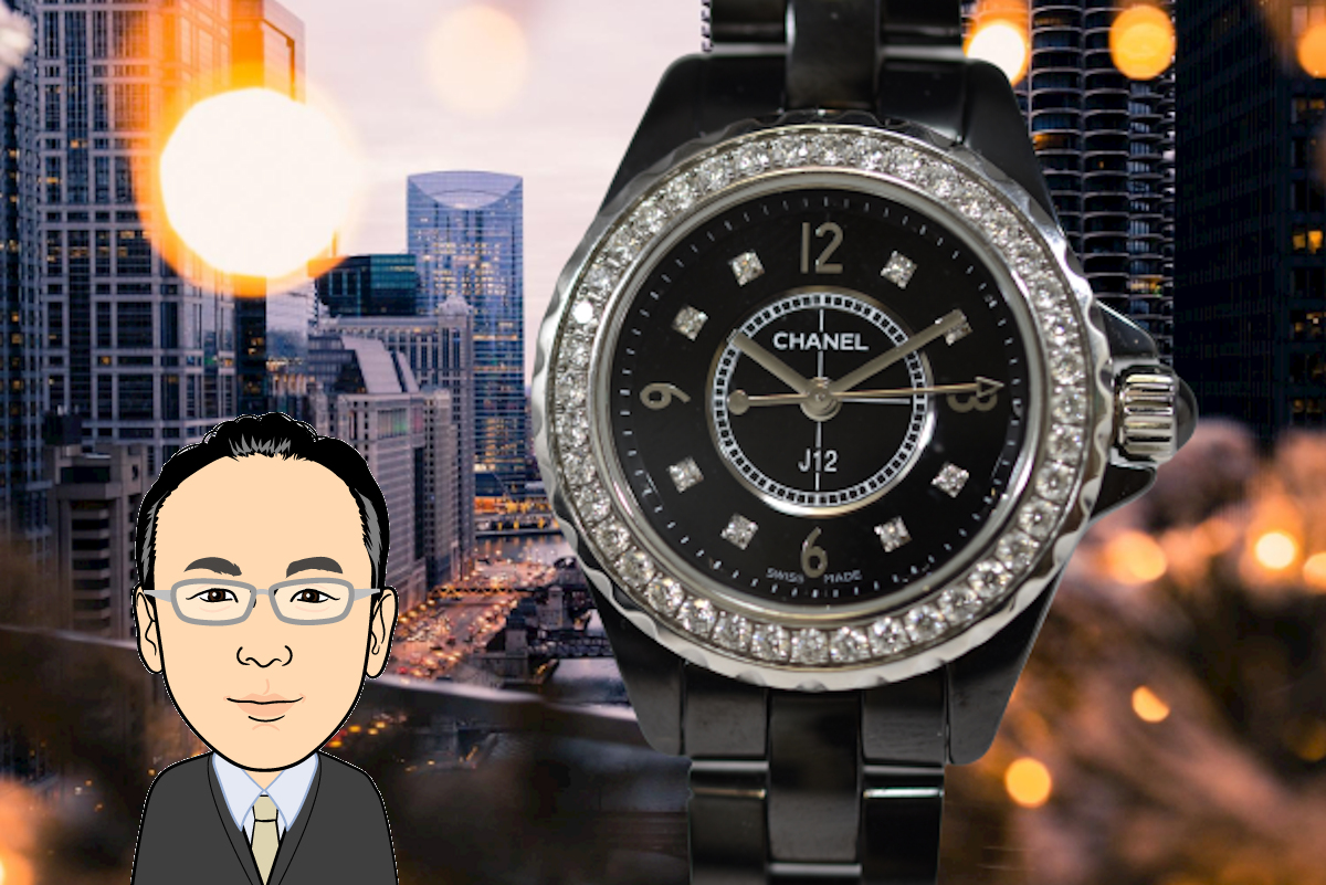 CHANEL【シャネル】J12 黒セラミック 女性用 時計 レディース H2571 ダイヤモンド 画像1