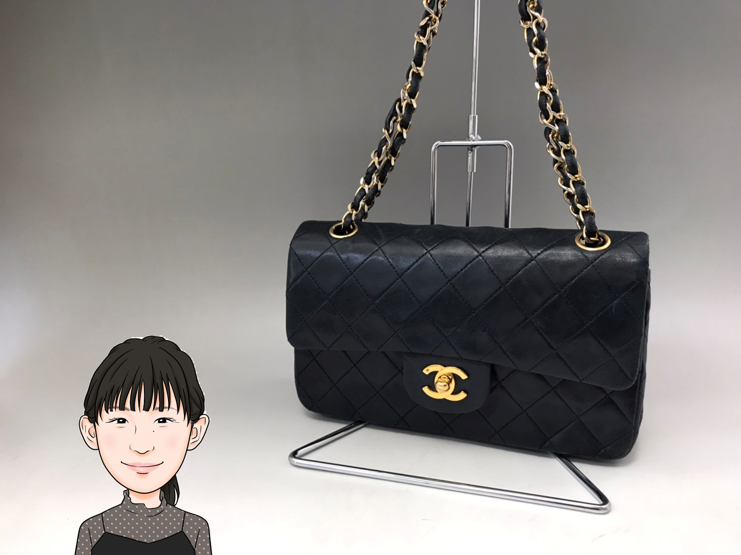 CHANEL 【シャネル】 マトラッセ ダブルフラップチェーンショルダーバッグ 画像1