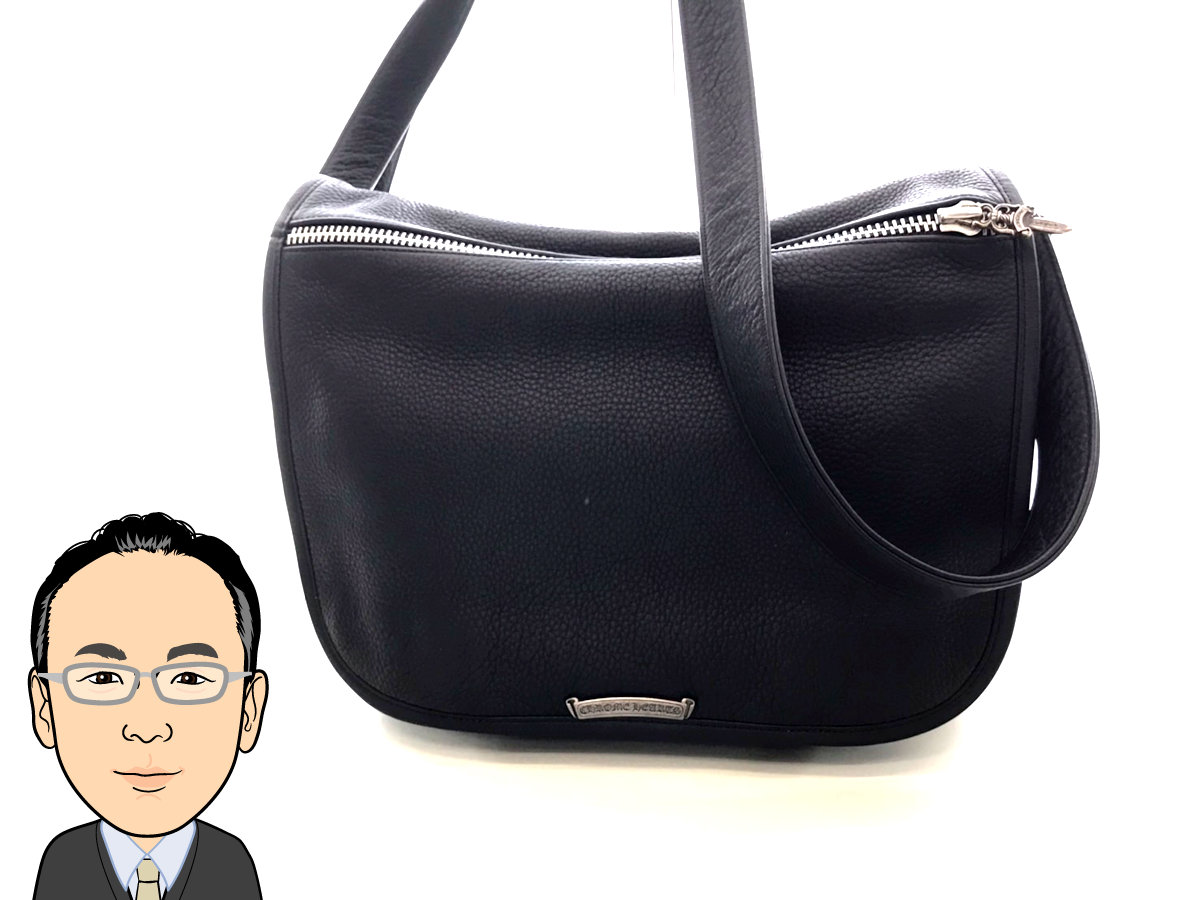Chrome Hearts 【クロムハーツ】 黒 レザー ショルダーバッグ 画像1