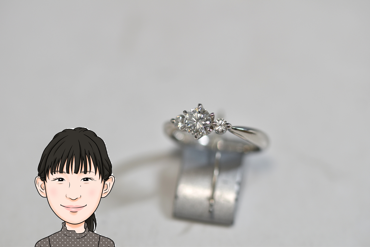 Pt900 プラチナ900 ダイヤモンド 立爪 指輪 画像1