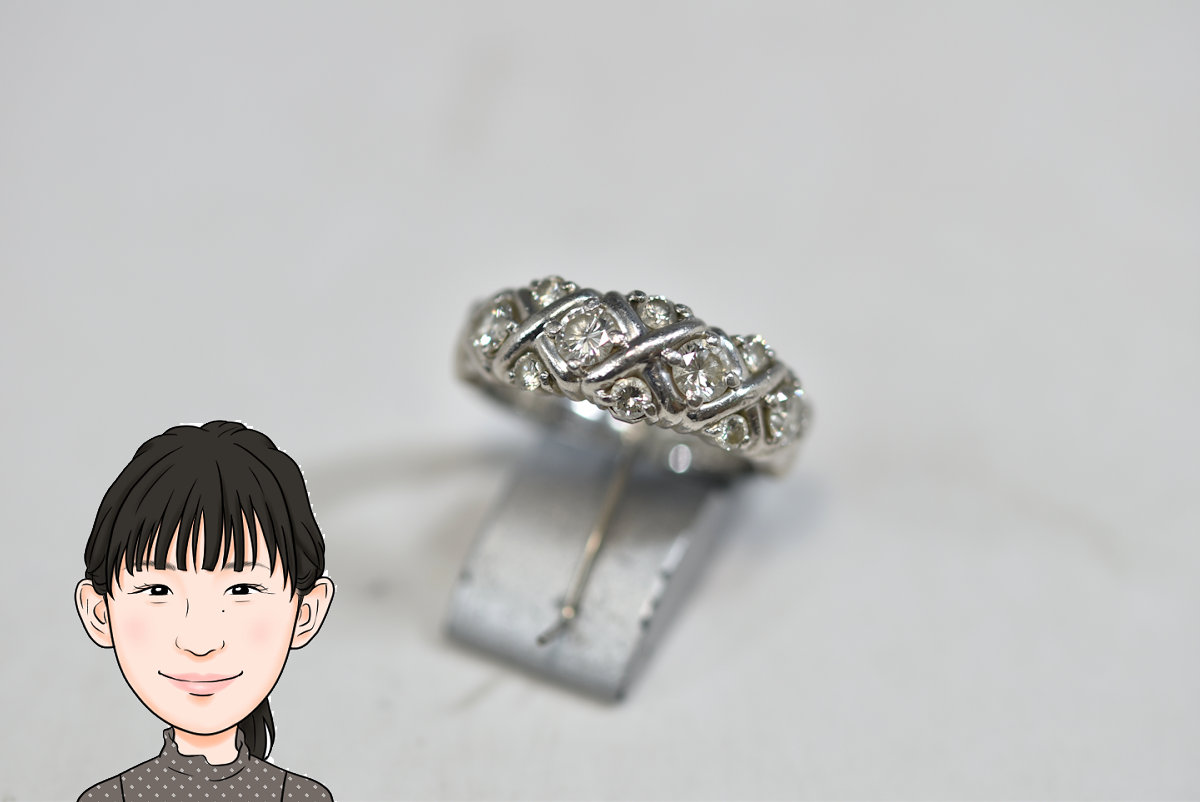 Pt900 プラチナ900 ダイヤモンド 指輪 画像1