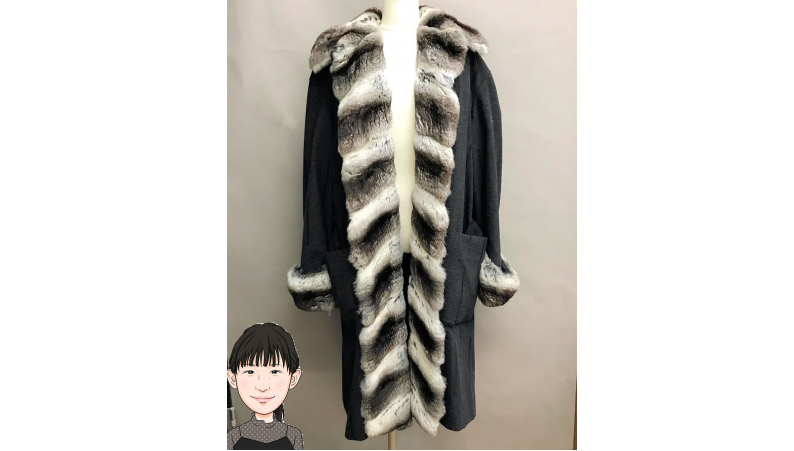 FENDI 【フェンディ】 シルク×カシミア ファー付ロングコート 画像1