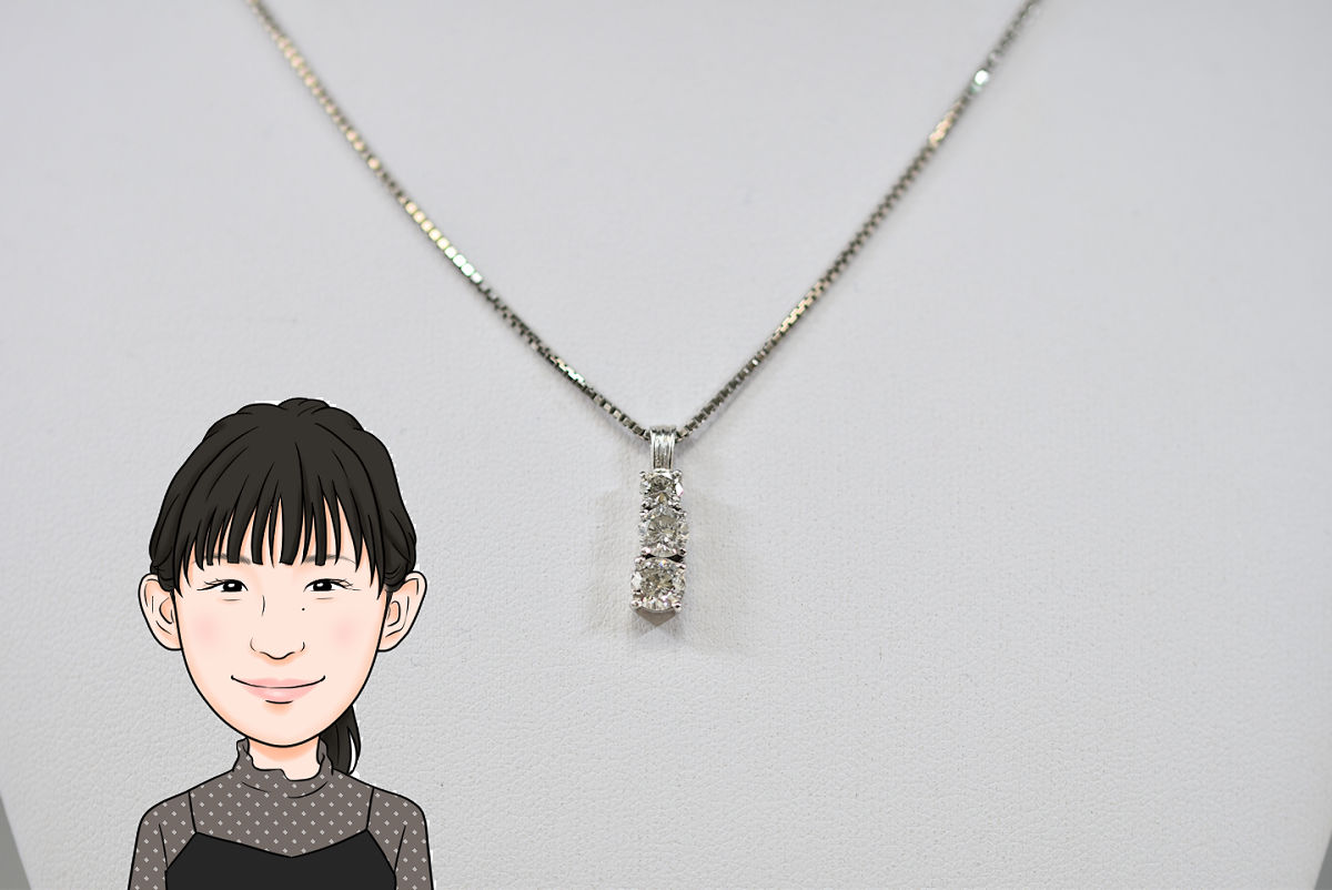 Pt850/900 ダイヤモンド ネックレス 画像1