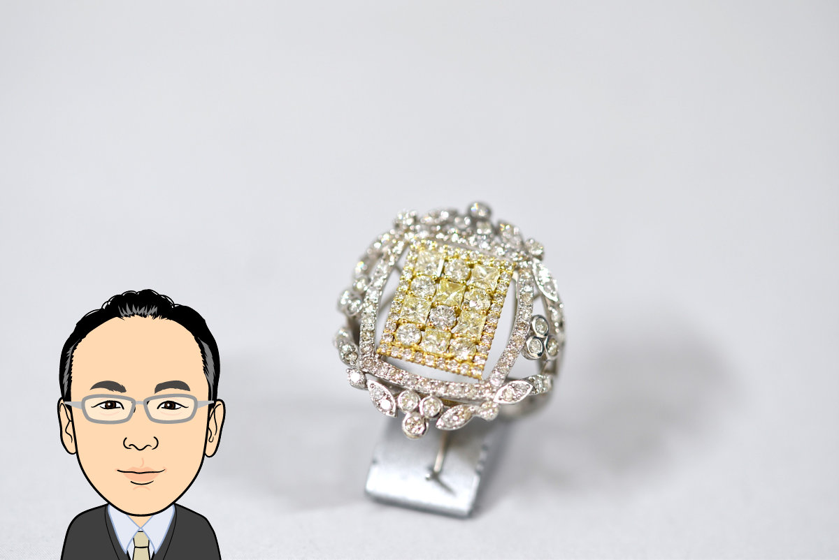 Pt950/K18 プラチナ 18金 ダイヤモンド 指輪 リング 画像1