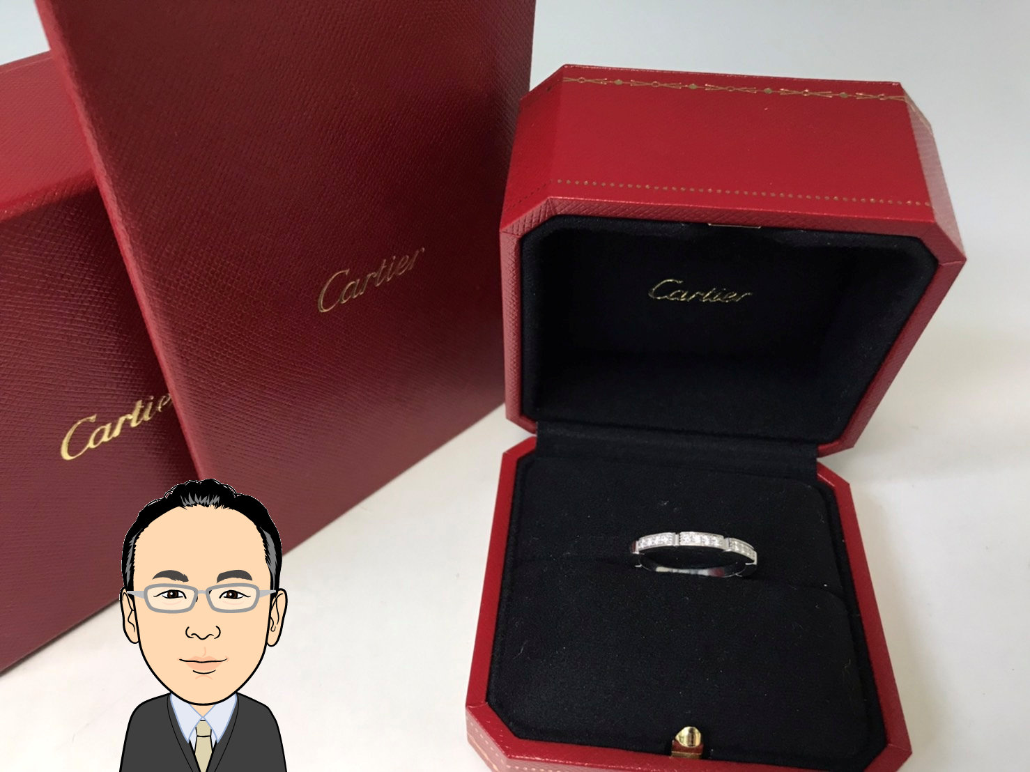 Cartier 【カルティエ】 K18WG マイヨンパンテール 指輪 画像1